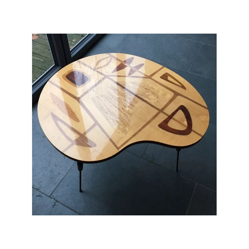 Coffee table with marquetry by Terrence Conran - 1960s