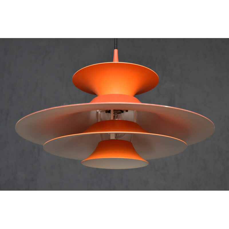 Orange pendant light by Erik Balslev or Fog & Mørup - 1960s 