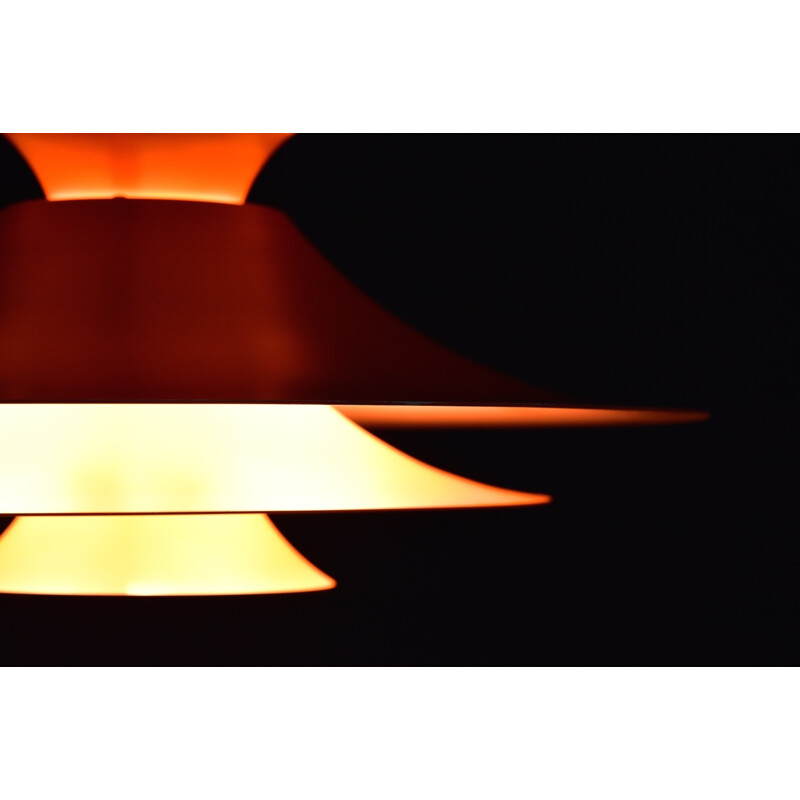 Orange pendant light by Erik Balslev or Fog & Mørup - 1960s 