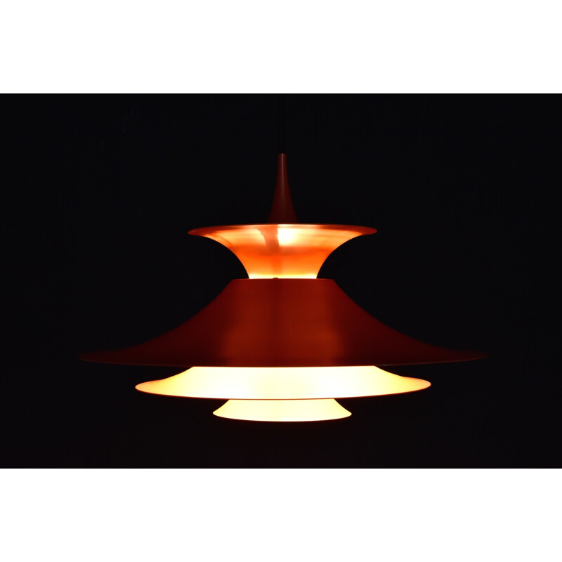 Orange pendant light by Erik Balslev or Fog & Mørup - 1960s 