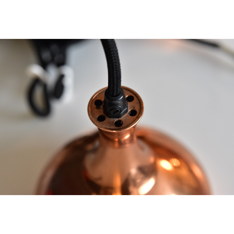 Copper pendant light by Hans Agne Jakobsson for AB Markaryd Sweden - 1950s 