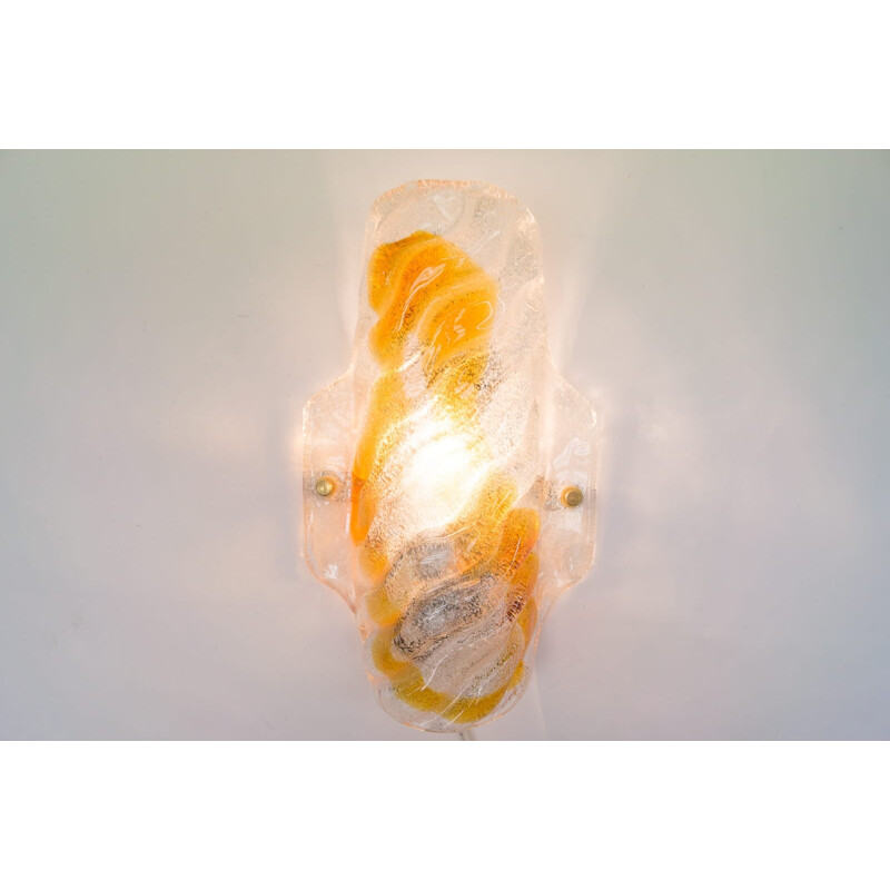 Pair of vintage Murano glass wall lamp, 1960