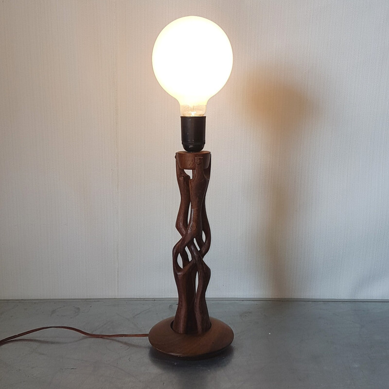 Lampe vintage en teck scandinave - 1950