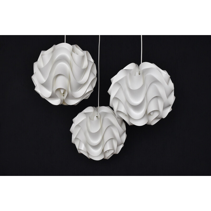 "172" white hanging lamp by Poul Christiansen for Le Klint - 1970s