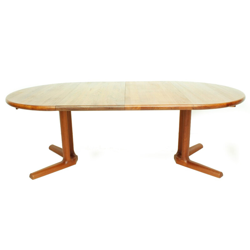 Danish Extendible Solid Teak Dining Table from Dyrlund - 1960s