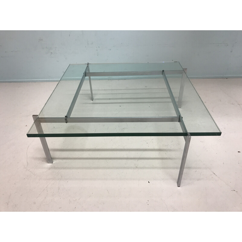 Table basse "PK 61" en verre de Poul Kjaerholm - 1960