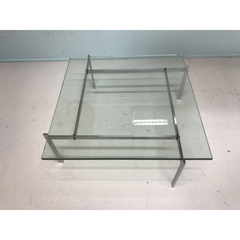 "PK 61" coffee table in glass by Poul Kjaerholm - 1960s