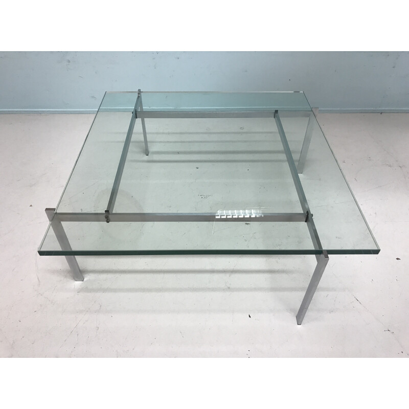 "PK 61" coffee table in glass by Poul Kjaerholm - 1960s