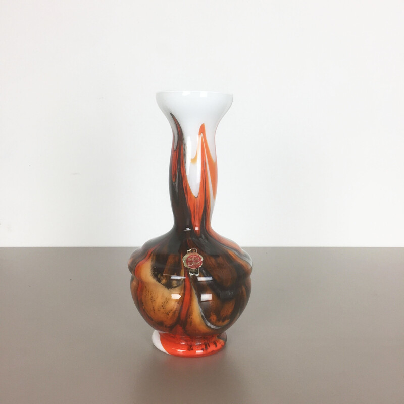 Vase vintage italien de Carlo Moretti pour Opaline Florence - 1970