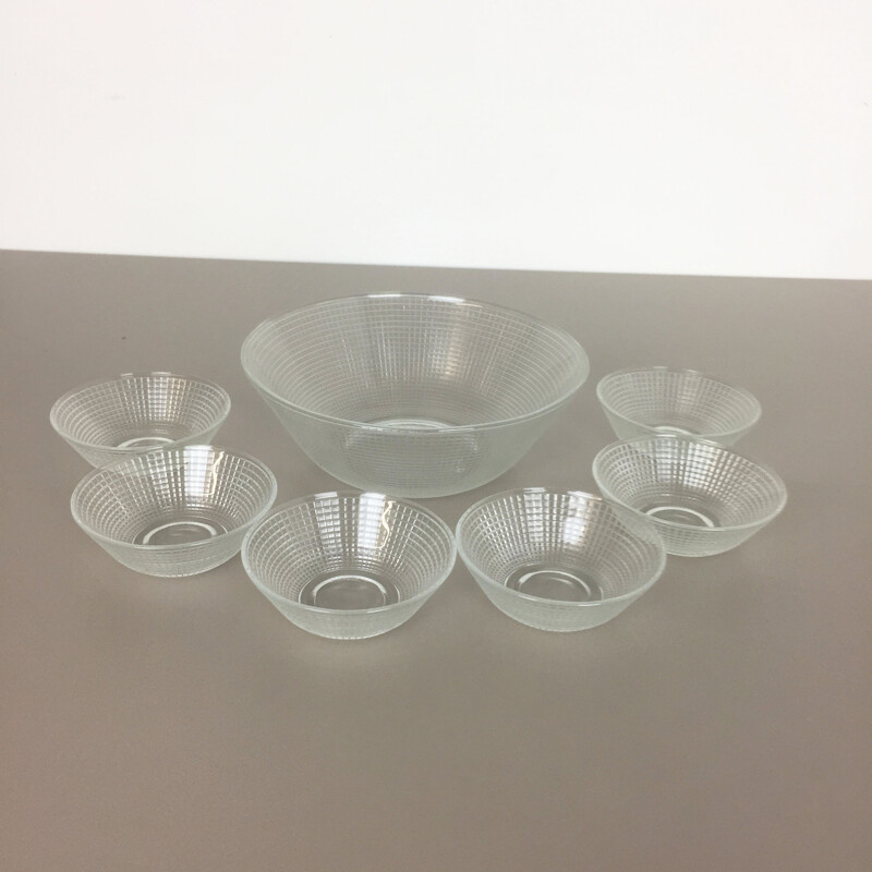 Vintage 7-piece dinner service set by Wilhelm Wagenfeld for Vlg Weisswasser Bauhaus, Germany 1960