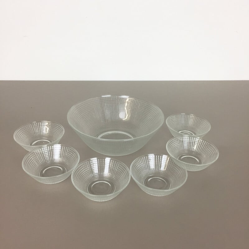 Vintage 7-piece dinner service set by Wilhelm Wagenfeld for Vlg Weisswasser Bauhaus, Germany 1960