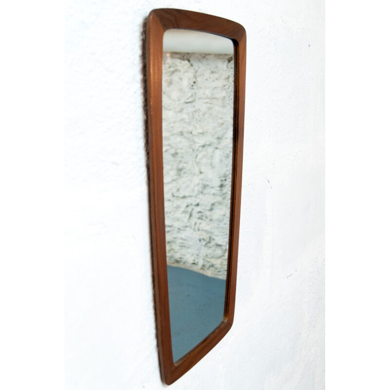 Scandinavian vintage mirror with a teak frame - 1960s