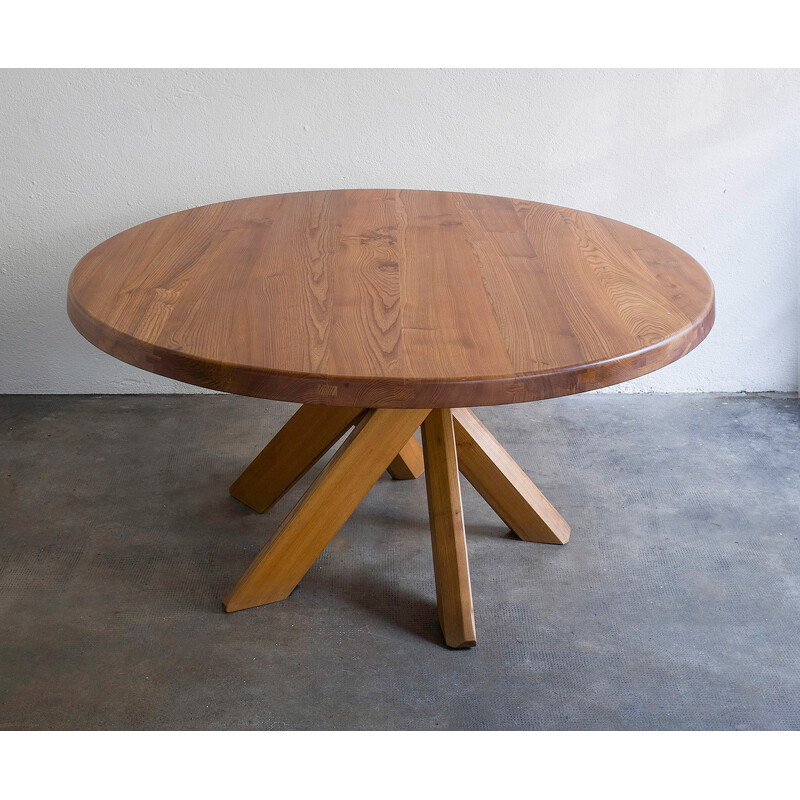 T21 "Sfax" table in elmwood by Pierre Chapo - 1970s