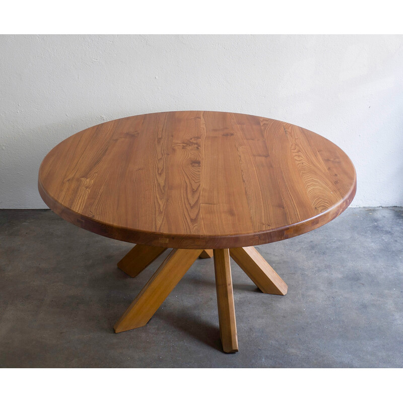 T21 "Sfax" table in elmwood by Pierre Chapo - 1970s