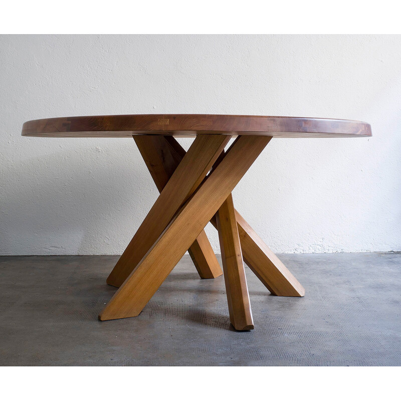 T21 "Sfax" table in elmwood by Pierre Chapo - 1970s