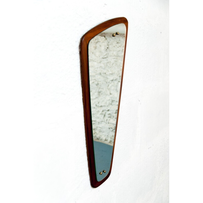 Asymmetric Scandinavian Mid-century Mirror - 1950s