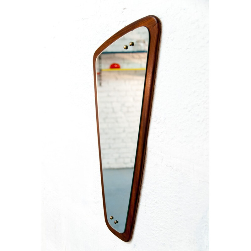 Asymmetric Scandinavian Mid-century Mirror - 1950s