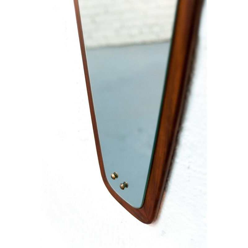 Asymmetric Scandinavian Mid-century Mirror - 1950s