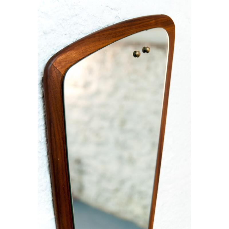 Asymmetric Scandinavian Mid-century Mirror - 1950s