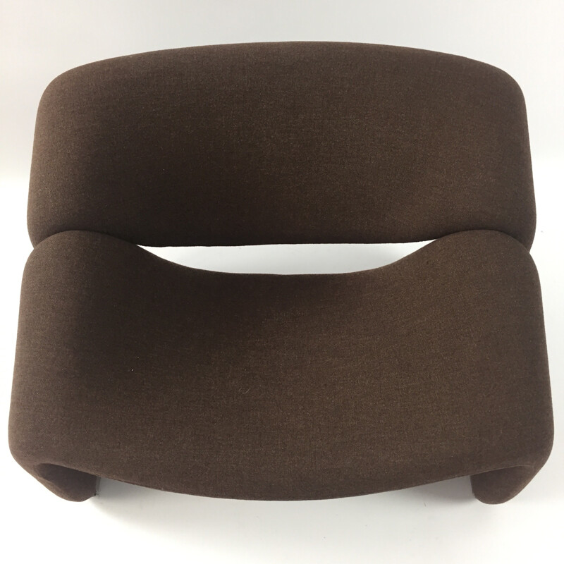 Groovy brown F598 M Armchair by Pierre Paulin for Artifort - 1980s