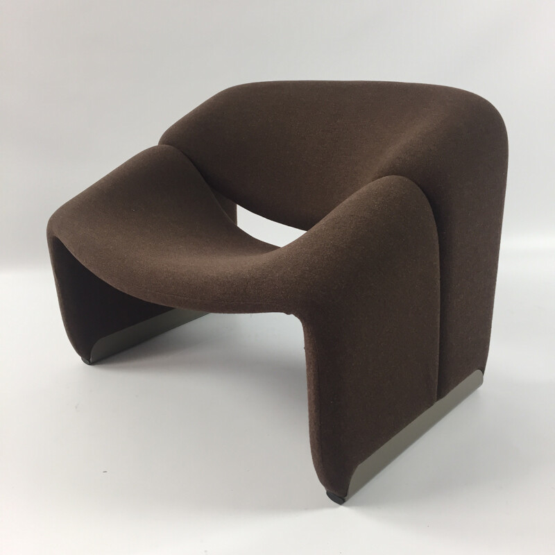 Groovy brown F598 M Armchair by Pierre Paulin for Artifort - 1980s