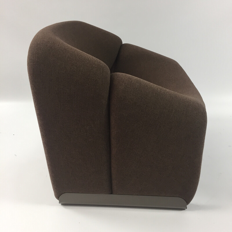 Fauteuil groovy marron F598 M de Pierre Paulin pour Artifort - 1980