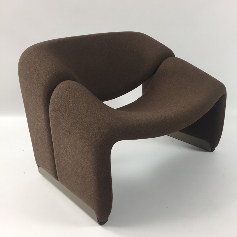 Groovy brown F598 M Armchair by Pierre Paulin for Artifort - 1980s