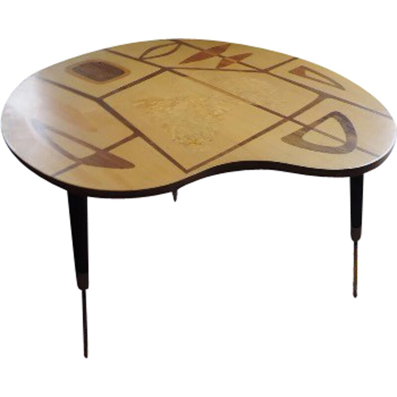 Coffee table with marquetry by Terrence Conran - 1960s