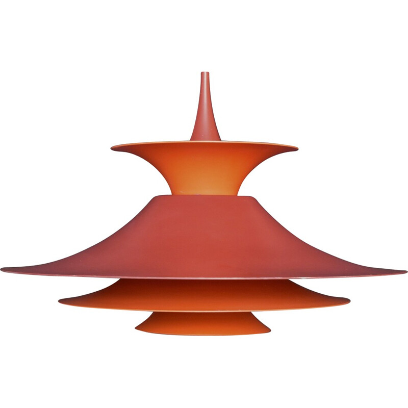 Orange pendant light by Erik Balslev or Fog & Mørup - 1960s 