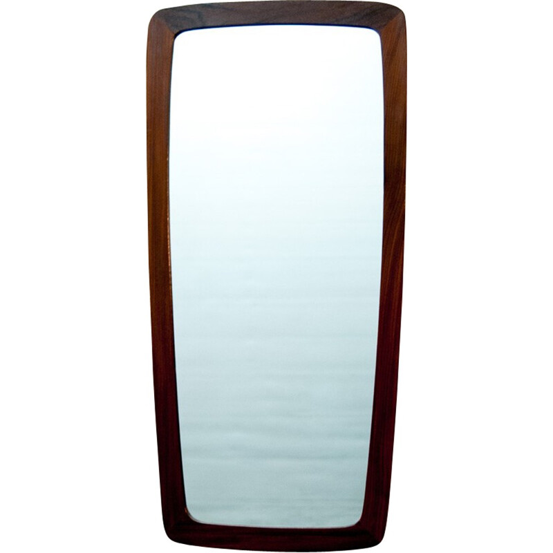 Scandinavian vintage mirror with a teak frame - 1960s