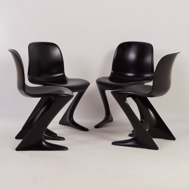 Set of 4 "Kangaroo" Chairs by Ernst Moeckl for Horn - 1960s 