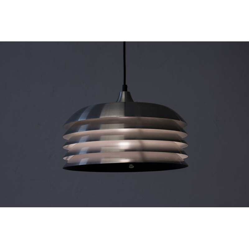 Large hanging lamp in aluminium by Hans-Agne Jakobsson - 1960s