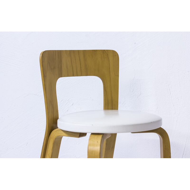 Set of 3 chairs model 65 by Alvar Aalto for Artek - 1970s