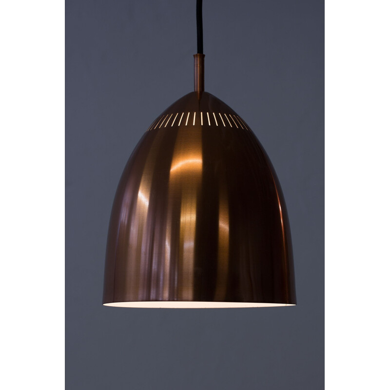 Vintage copper hanging lamp - 1960s