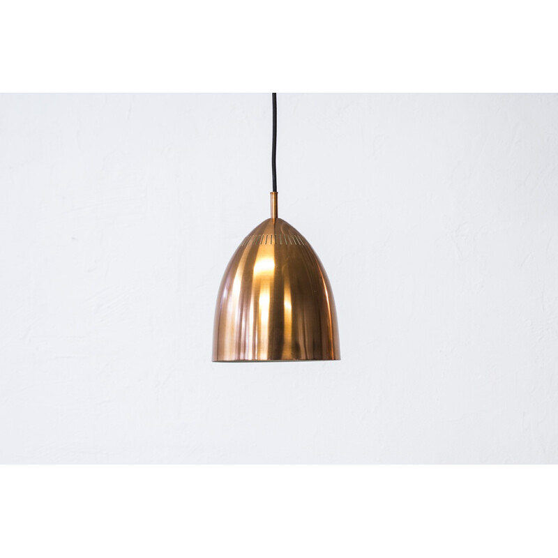 Vintage copper hanging lamp - 1960s