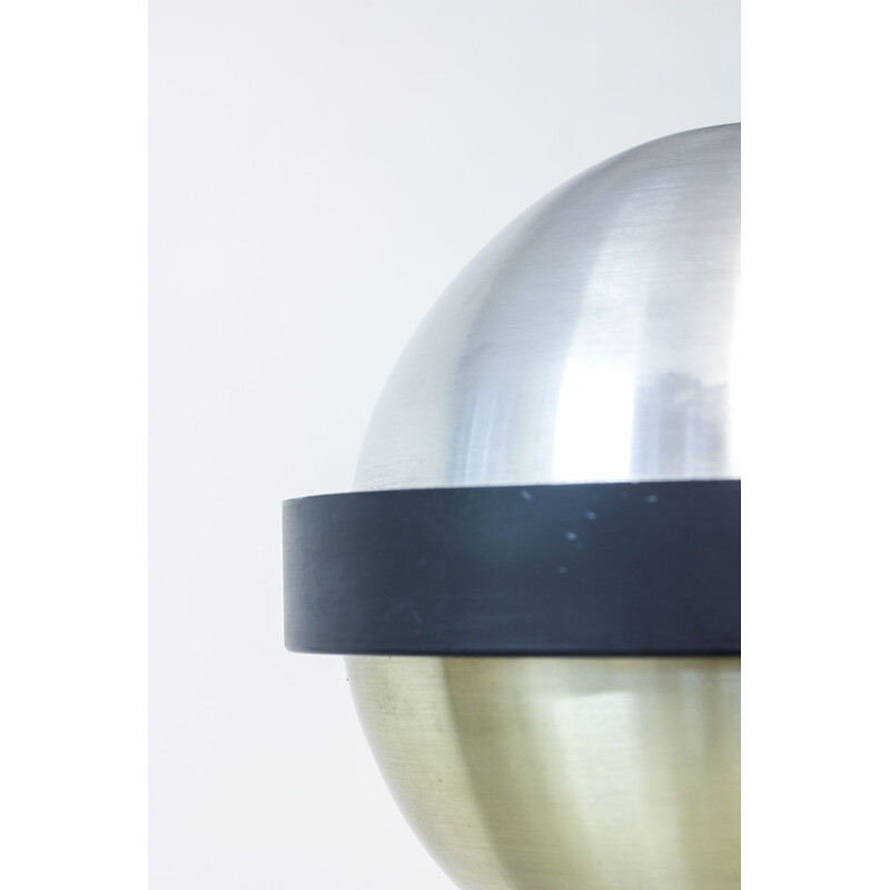 Vintage Danish hanging lamp in aluminium - 1960s