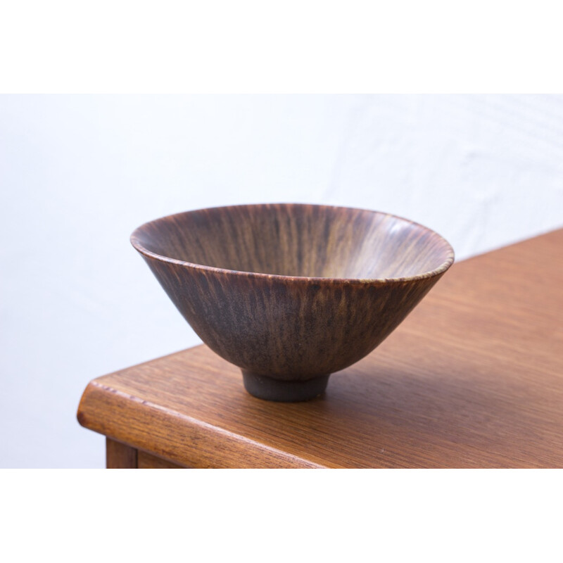 Organic stoneware bowl by Carl-Harry Stålhane for Rörstrand - 1950s