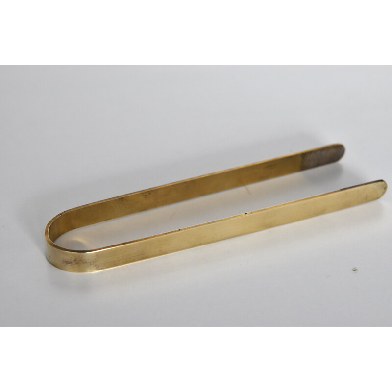 Arne Jacobsen brass ice tong for Stelton - 1950s