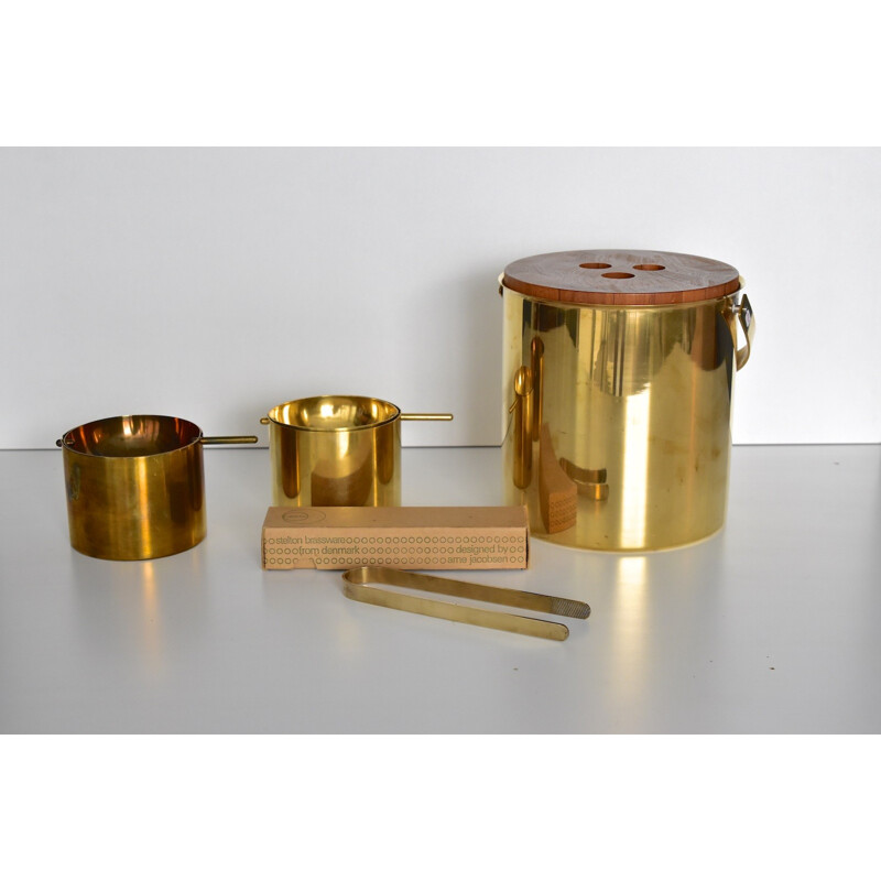 Arne Jacobsen brass ice tong for Stelton - 1950s