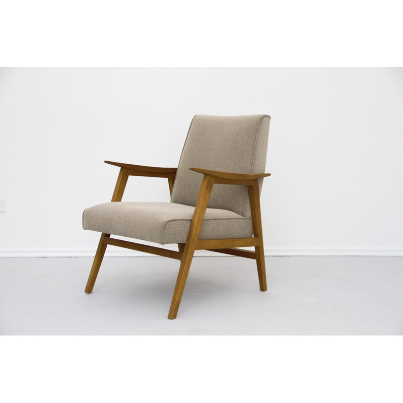 Beige vintage armchair from Eastern Europe - 1960s