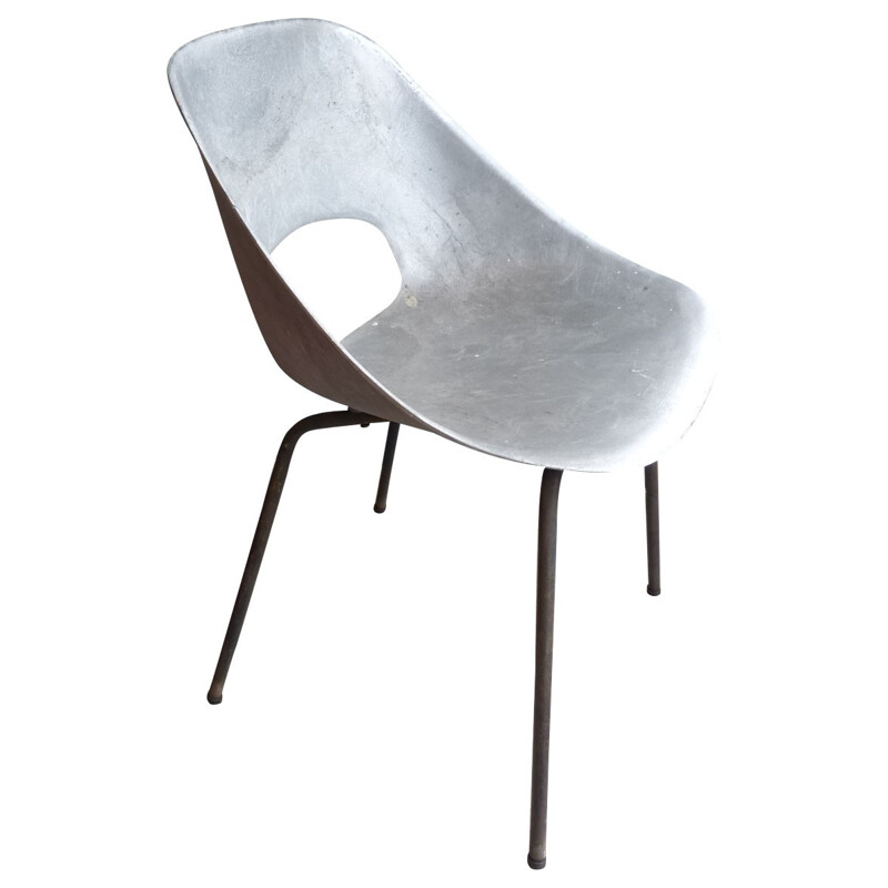 Aluminium "Tulipe" chair, Pierre GUARICHE - 1950s