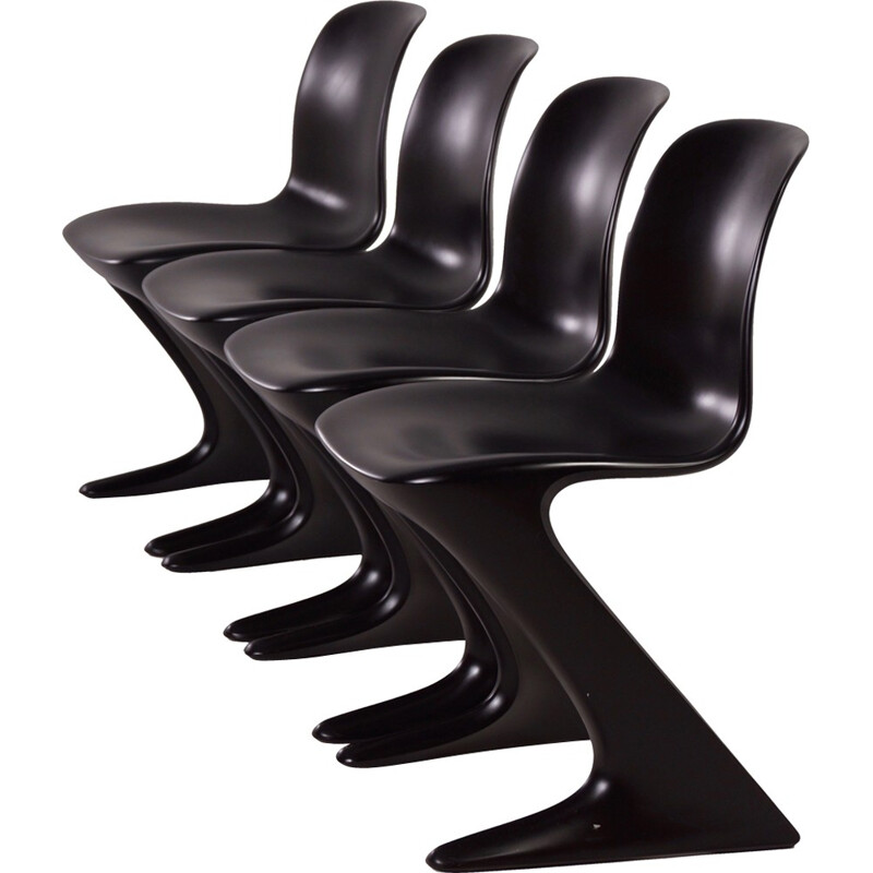 Set of 4 "Kangaroo" Chairs by Ernst Moeckl for Horn - 1960s 