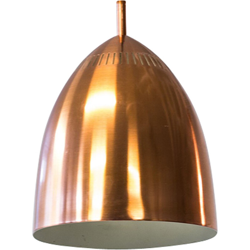 Vintage copper hanging lamp - 1960s