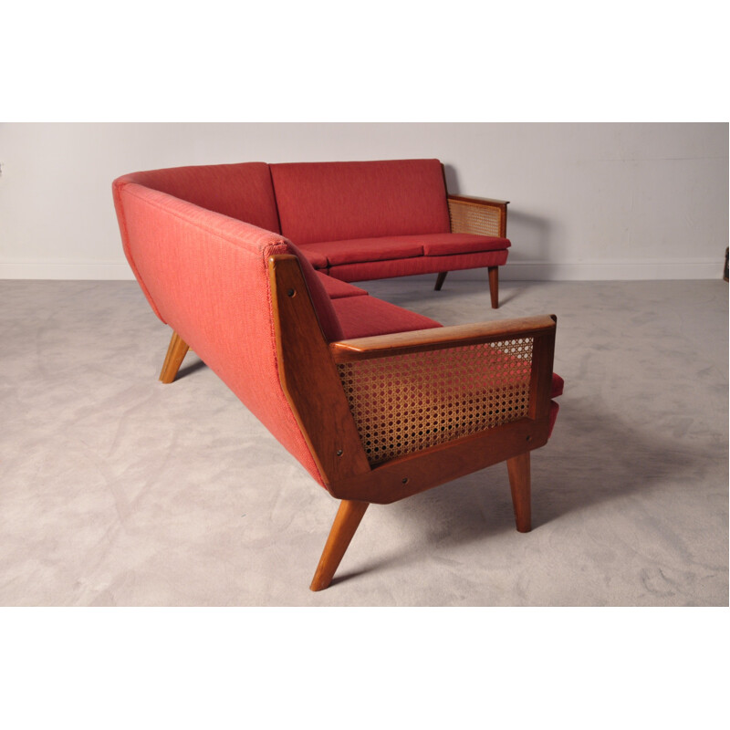 Scandinavian vintage modular teak sofa - 1970s