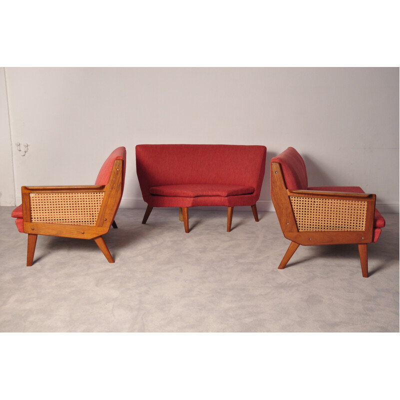 Scandinavian vintage modular teak sofa - 1970s