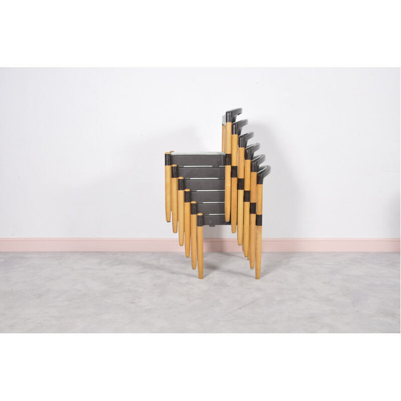 Suite de 6 chaises Strax d'Hartmut Lohmeyer pour Casala - 1980