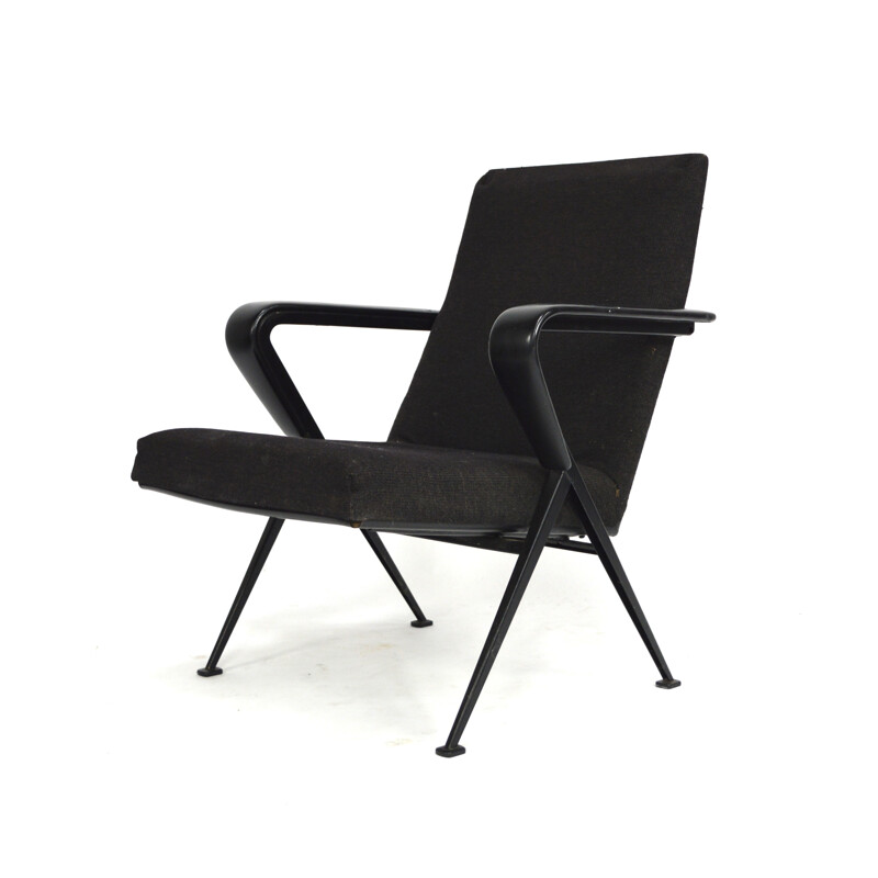 Black vintage armchair by Friso Kramer, 1960