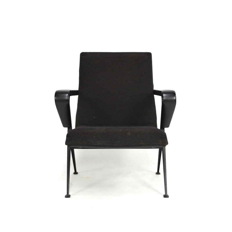 Sillón negro vintage de Friso Kramer, 1960