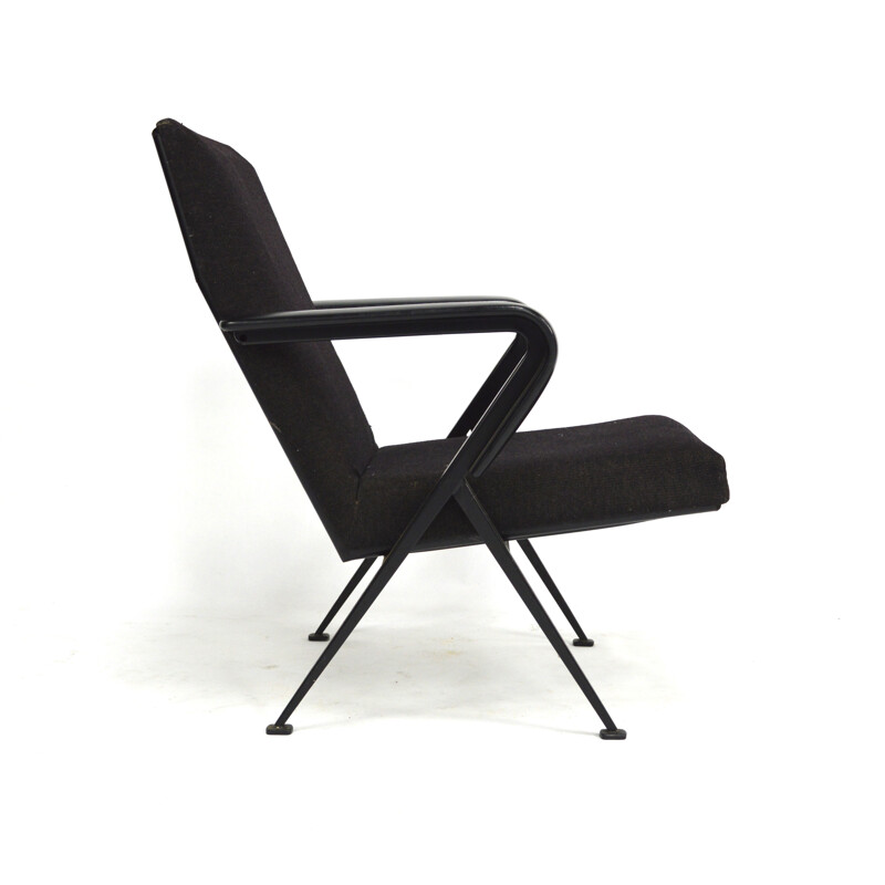 Sillón negro vintage de Friso Kramer, 1960