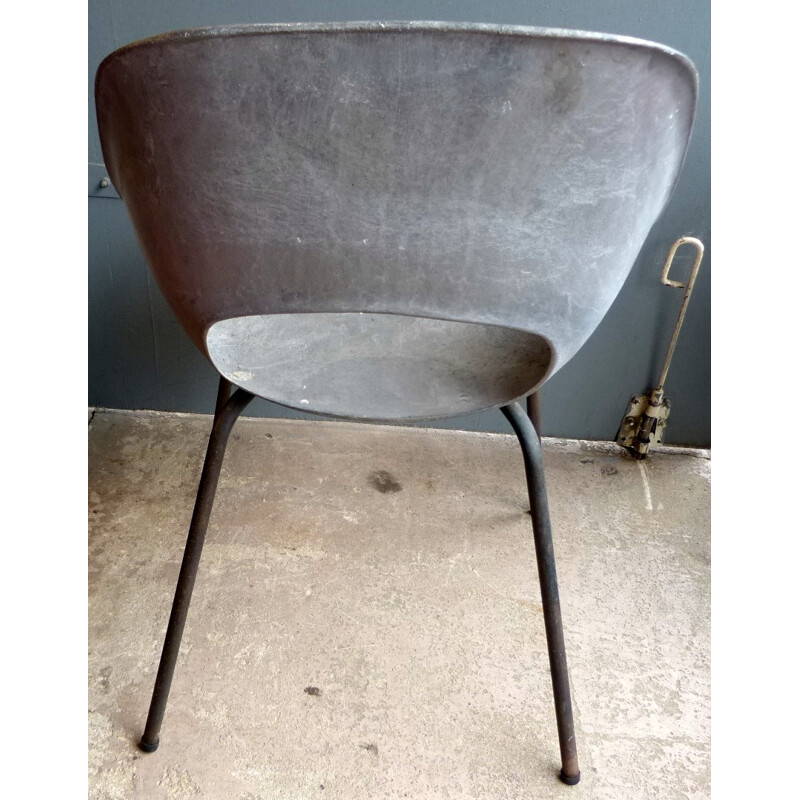 Aluminium "Tulipe" chair, Pierre GUARICHE - 1950s